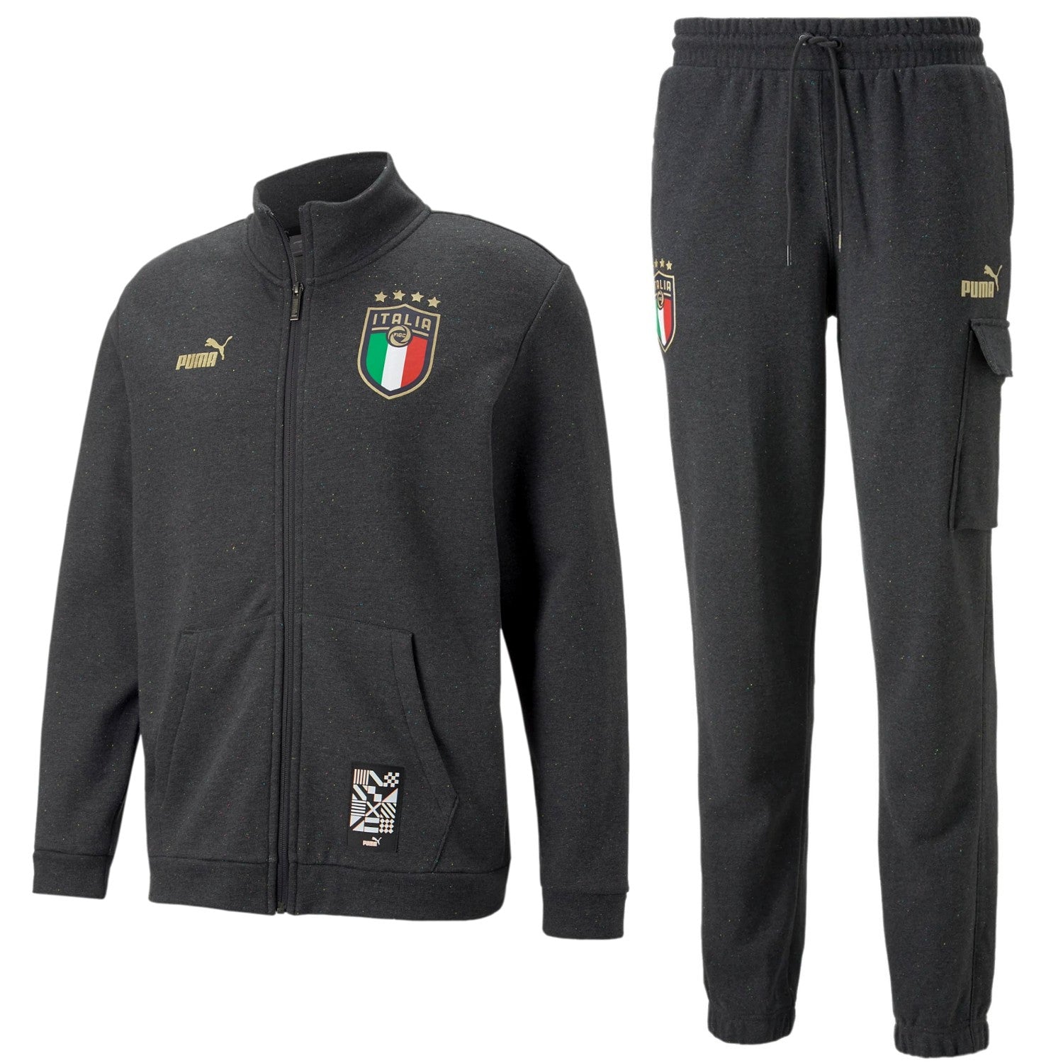 Italy dark grey Casual Fans presentation tracksuit 2022/23 - Puma-0