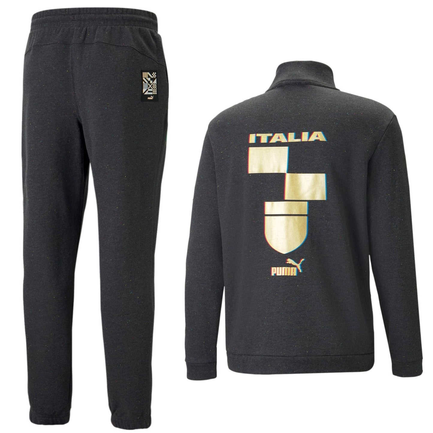 Italy dark grey Casual Fans presentation tracksuit 2022/23 - Puma-1