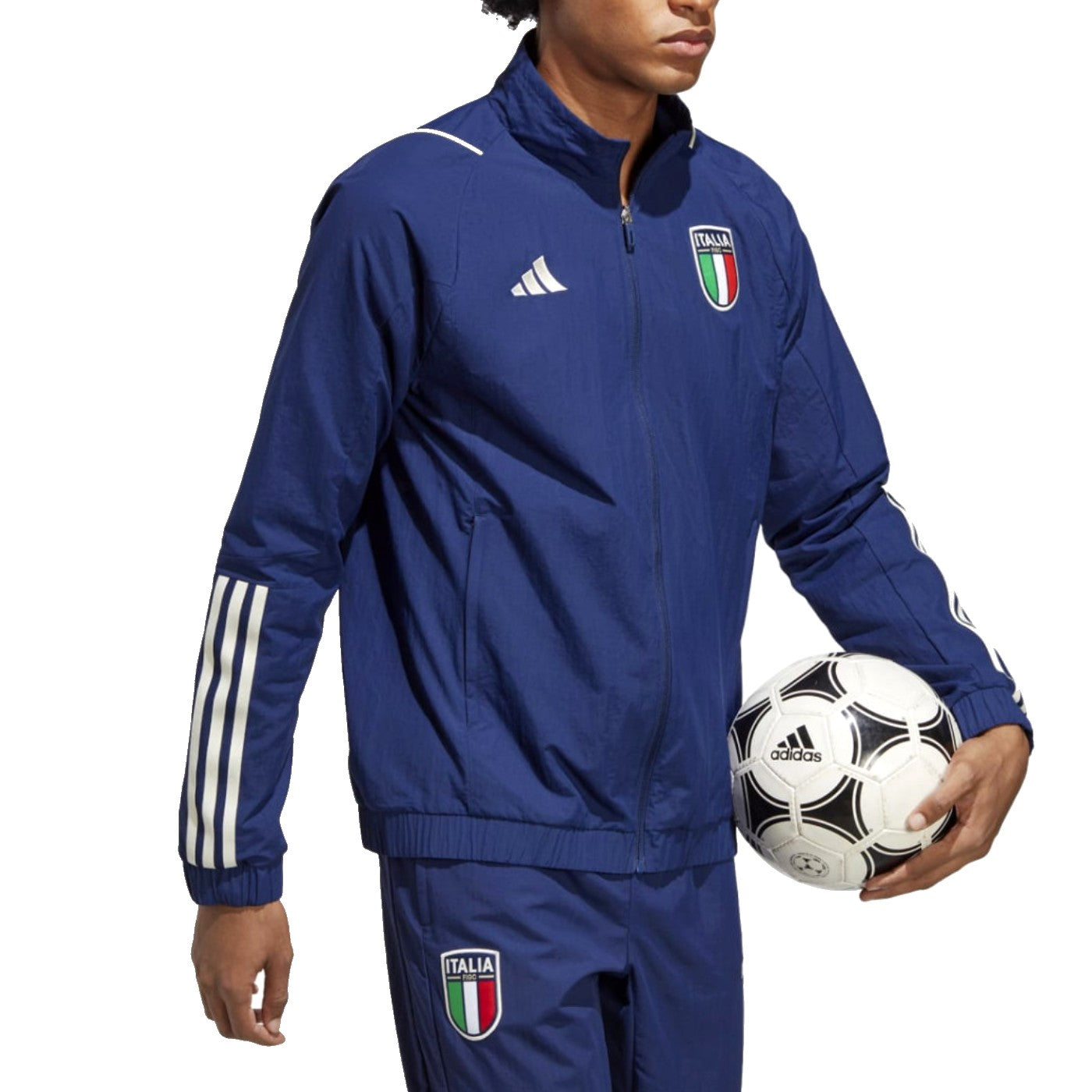 Italy training presentation Soccer tracksuit 2023/24 navy - Adidas-1