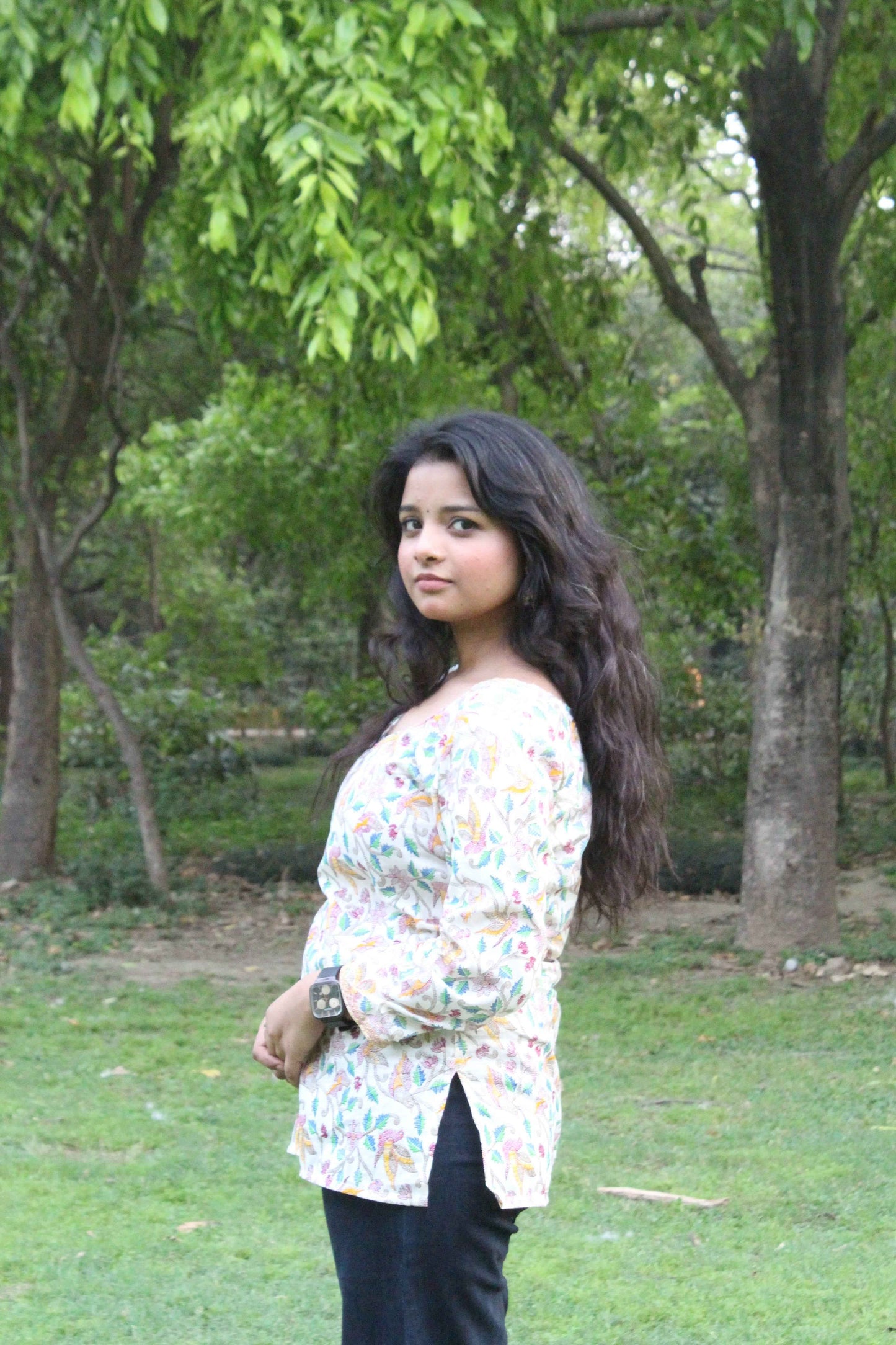 Ivory Garden Cotton Kurti-0