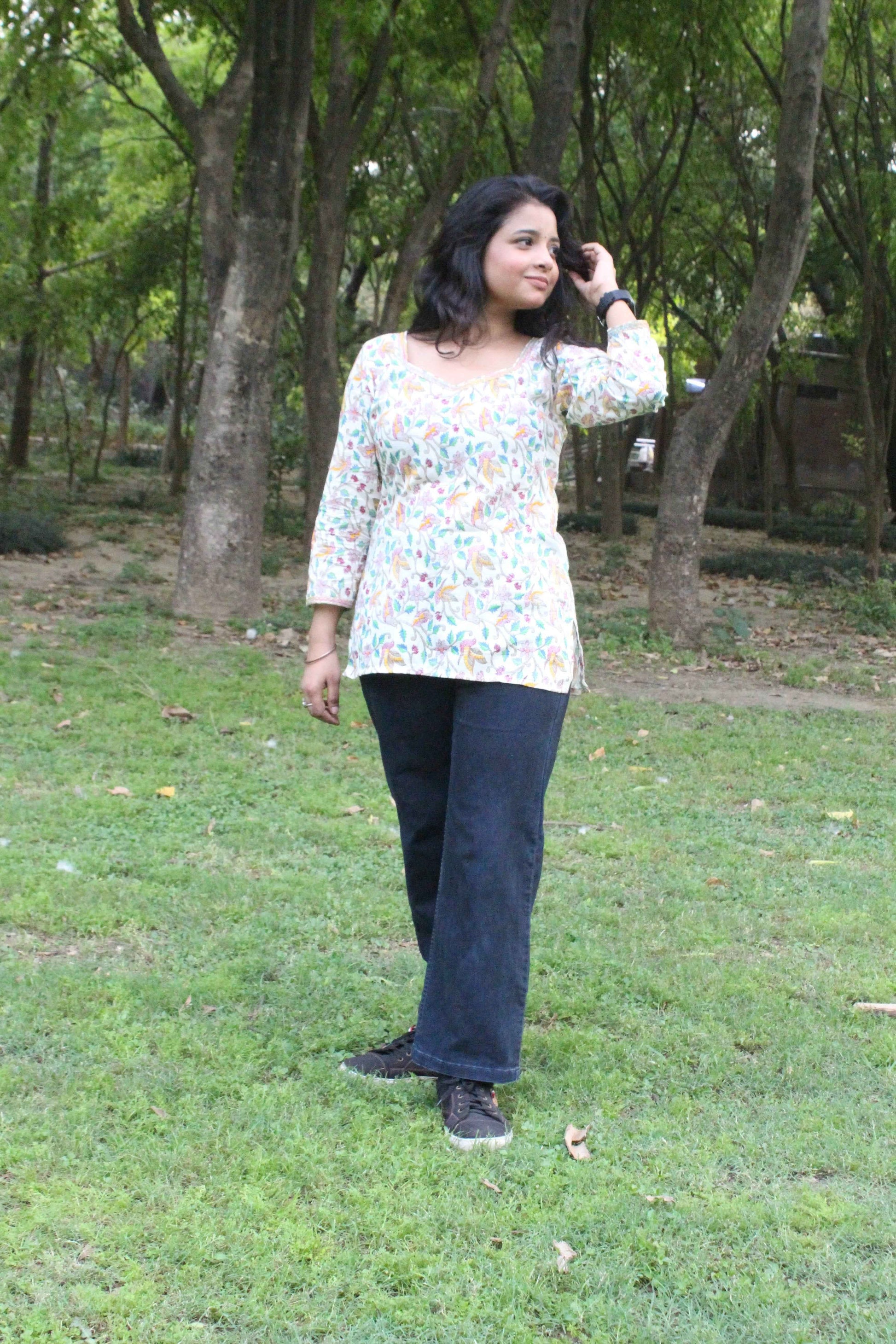 Ivory Garden Cotton Kurti-2