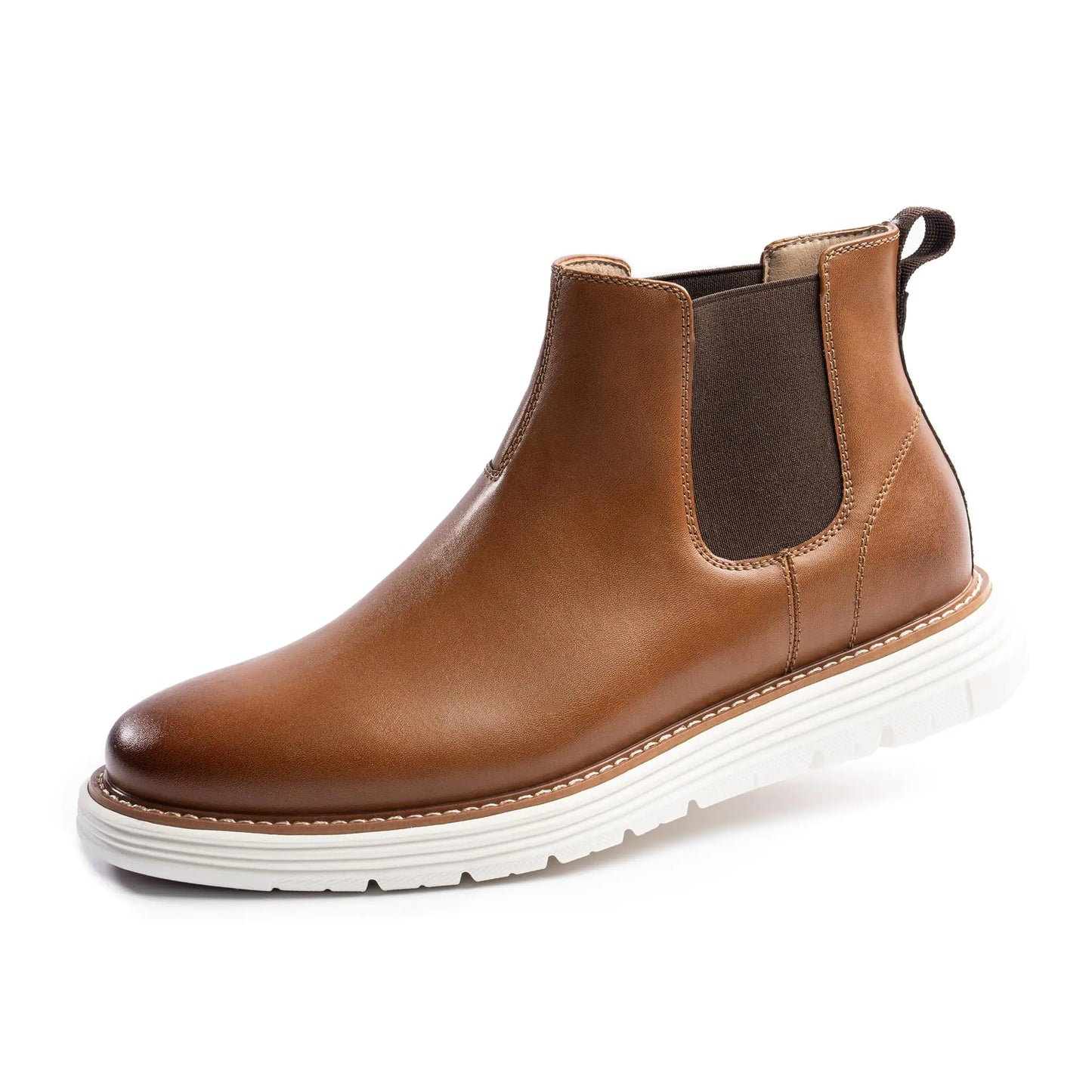 Cusolemore Chelsea Boots Mens Casual Dress Ankle Boots for Men Mens Fashion Boots Lightweight Anti Slip EVA Rubber Outsole BROWN 11