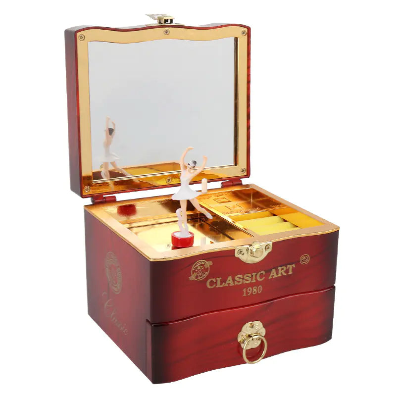 Classic Nostalgic Music Box Jewelry Storage Gift Box
