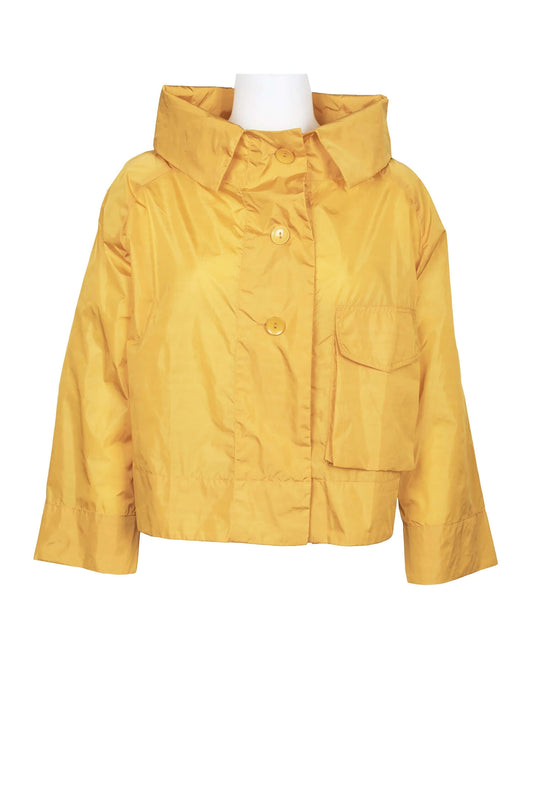 WHY Dress High Neck Collared Long Sleeve Button Pocket Solid Nylon-0