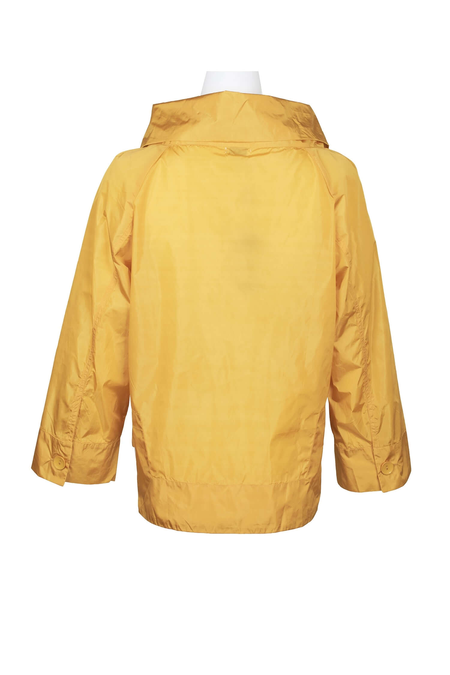 WHY Dress High Neck Collared Long Sleeve Button Pocket Solid Nylon-3