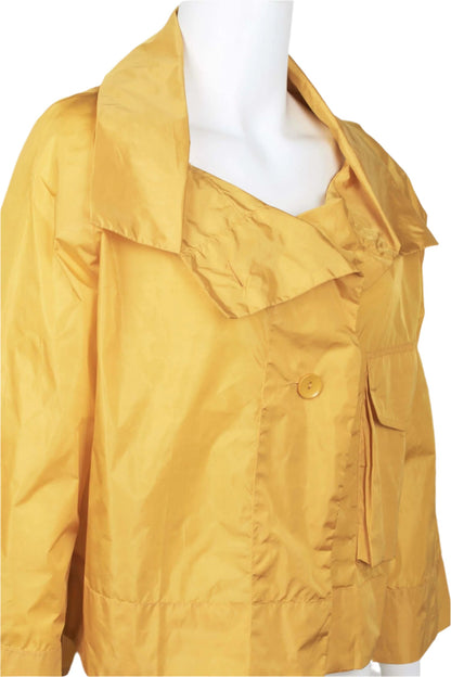 WHY Dress High Neck Collared Long Sleeve Button Pocket Solid Nylon-4