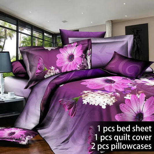 2017 New 3D Bedding Set for Weddings (4 Pieces)