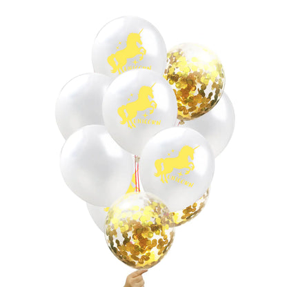 Unicorn Rose Gold Glitter Latex Balloons for Parties