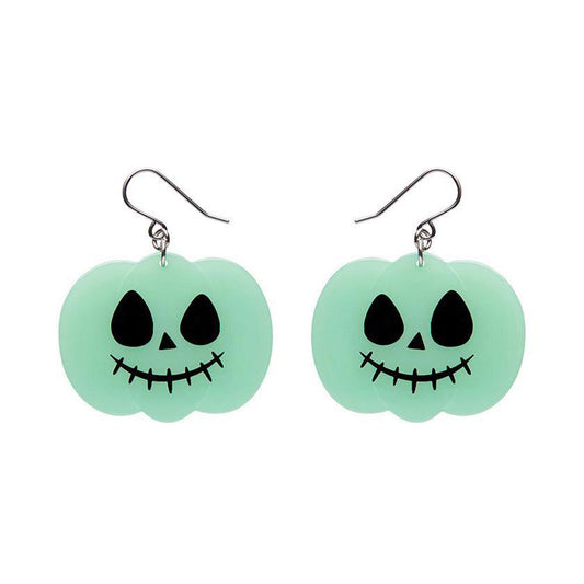 Jack O Lantern Drop Earrings - Glow in the Dark by Erstwilder-0