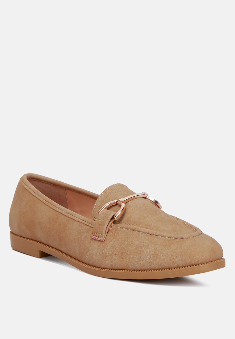 Jagger Horsebit Detail Flat Loafers-4