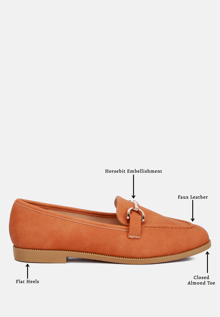 Jagger Horsebit Detail Flat Loafers-3