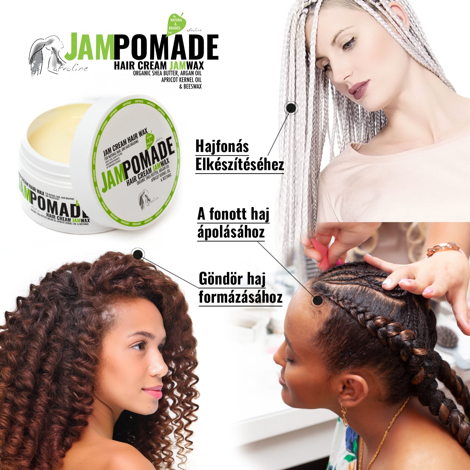 JAMPOMADE krém hajwax AFROline hajwax hajfonáshoz-4