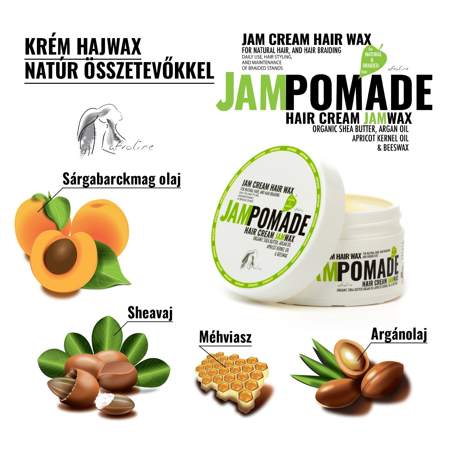 JAMPOMADE krém hajwax AFROline hajwax hajfonáshoz-2