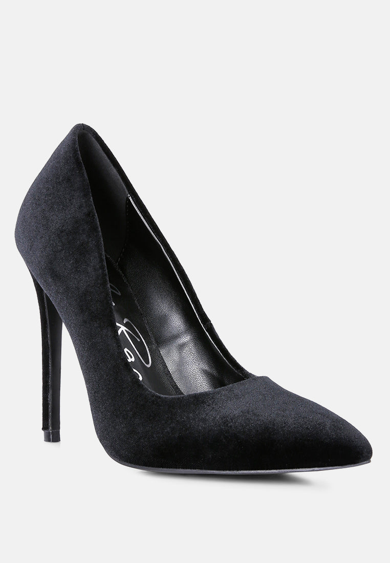 Janessa Velvet Stiletto Heel Pumps-3