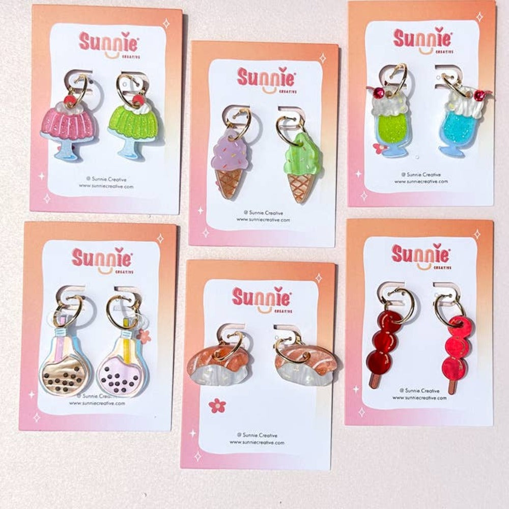 Jello Pudding Acrylic Earrings-3