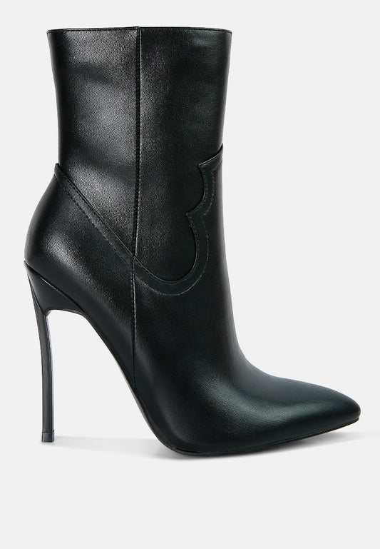 Jenner High Heel Cowboy Ankle Boots-0