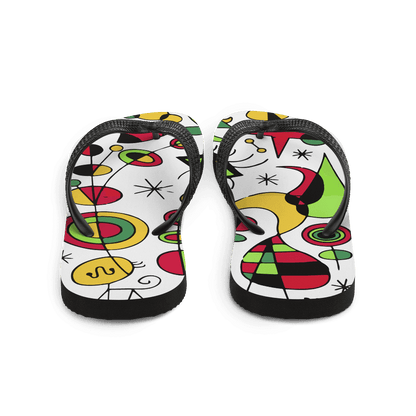 Joan Miro Peces de Colores (Colorful Fish) Artwork Flip-Flops-1