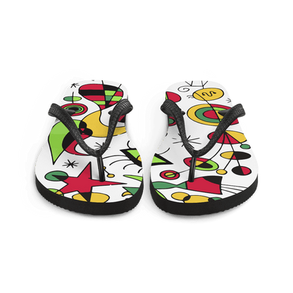 Joan Miro Peces de Colores (Colorful Fish) Artwork Flip-Flops-2