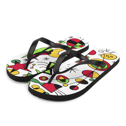 Joan Miro Peces de Colores (Colorful Fish) Artwork Flip-Flops-3