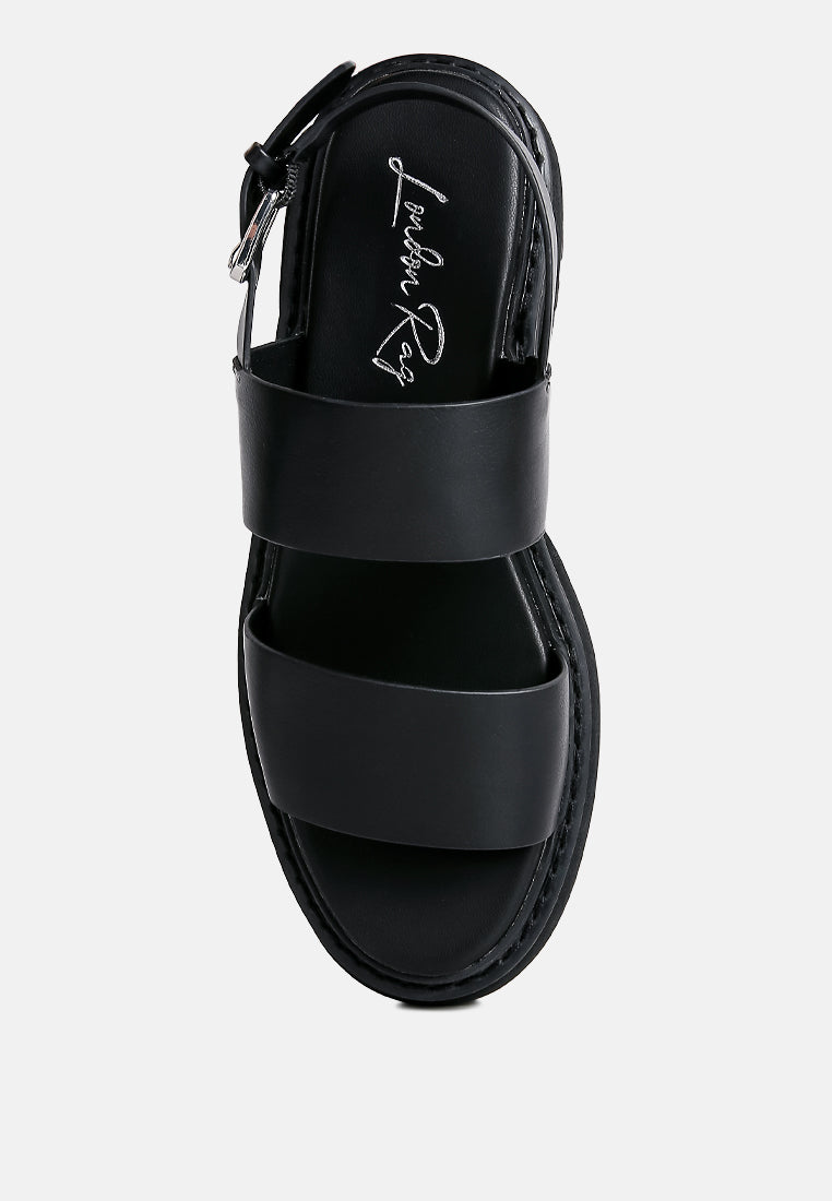 Joan Dual Strap Platforms Sandals With Buckle-3