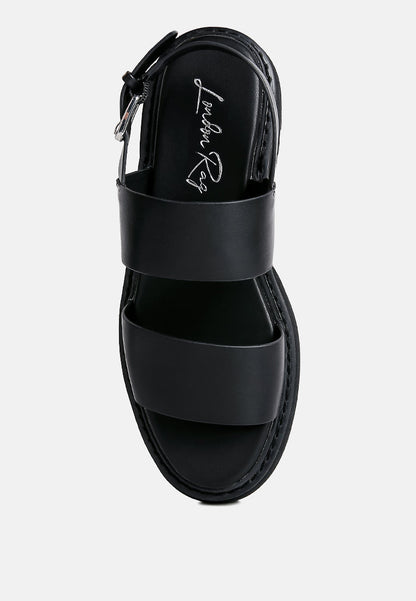 Joan Dual Strap Platforms Sandals With Buckle-3