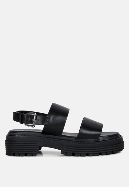 Joan Dual Strap Platforms Sandals With Buckle-0