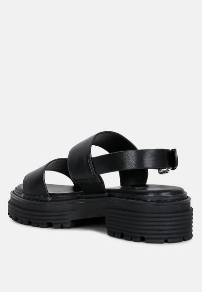 Joan Dual Strap Platforms Sandals With Buckle-2