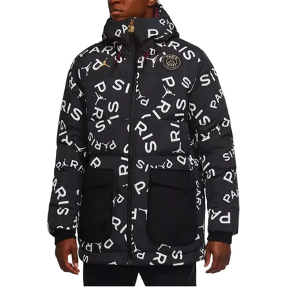 Jordan x PSG black Parka down padded jacket 2023 - Jordan-0