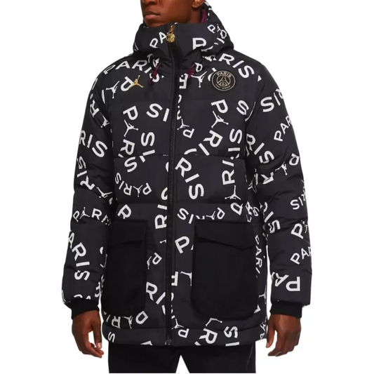 Jordan x PSG black Parka down padded jacket 2023 - Jordan-0