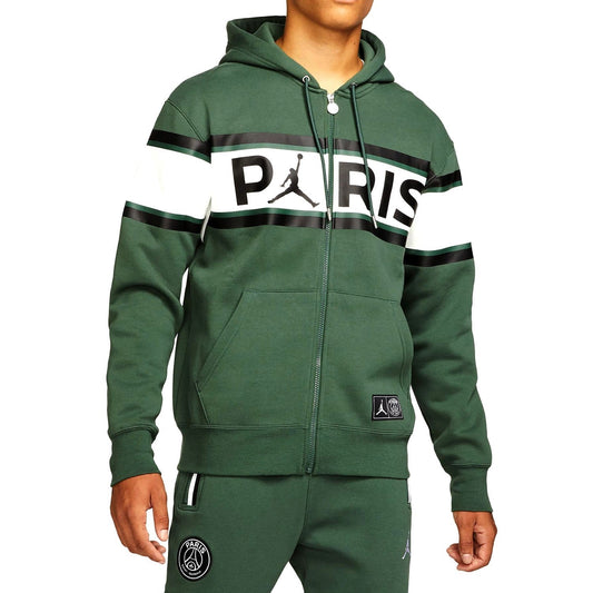 Jordan x PSG green Casual Fleece presentation jacket 2021/22 - Jordan-0