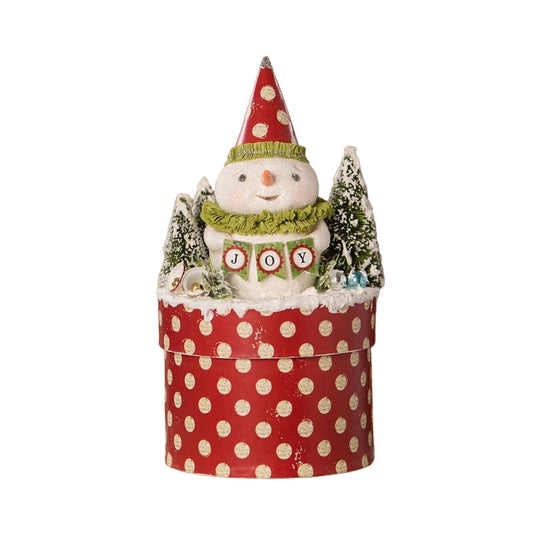 Joy Snowman on Box by Bethany Lowe Designs-0