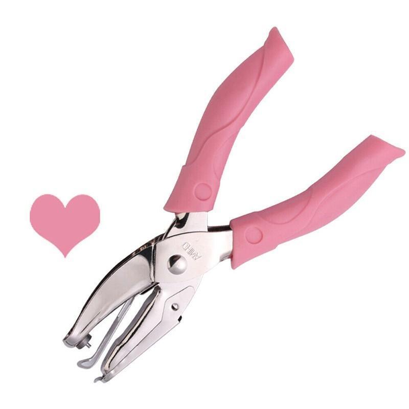 Circle/Heart/Star Shaped Metal Hole Punch Pliers - Paper Hand Puncher-9