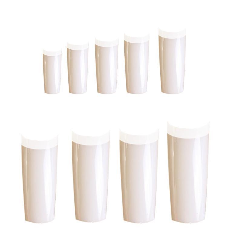 500 PCS Fake French Nail Tips White Clear Stiletto False Gel Pointy Art Acrylic-1