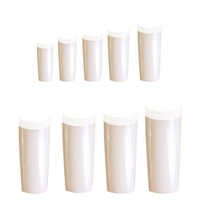 500 PCS Fake French Nail Tips White Clear Stiletto False Gel Pointy Art Acrylic-1