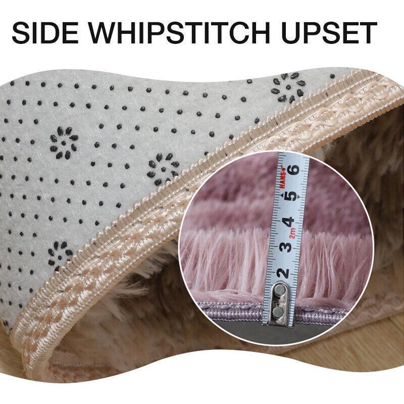 Antislip Washable 3Pc Bathroom Mat Set Fluffy Toilet Cover Pedestal Rug Bath Mat-3