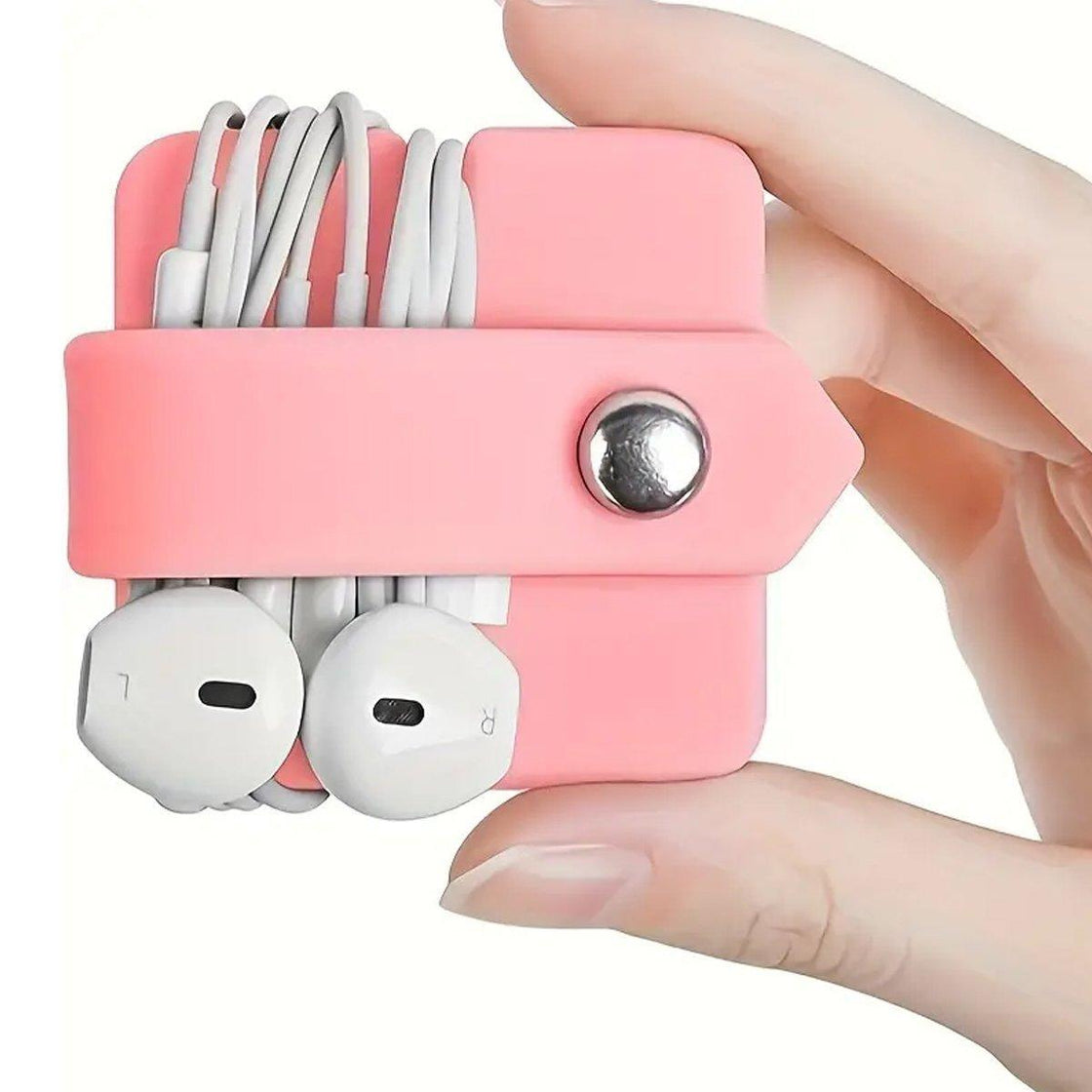 5pcs Charging Cable Earphone Winder Data Cable Organizer Clip Holder for Home-4