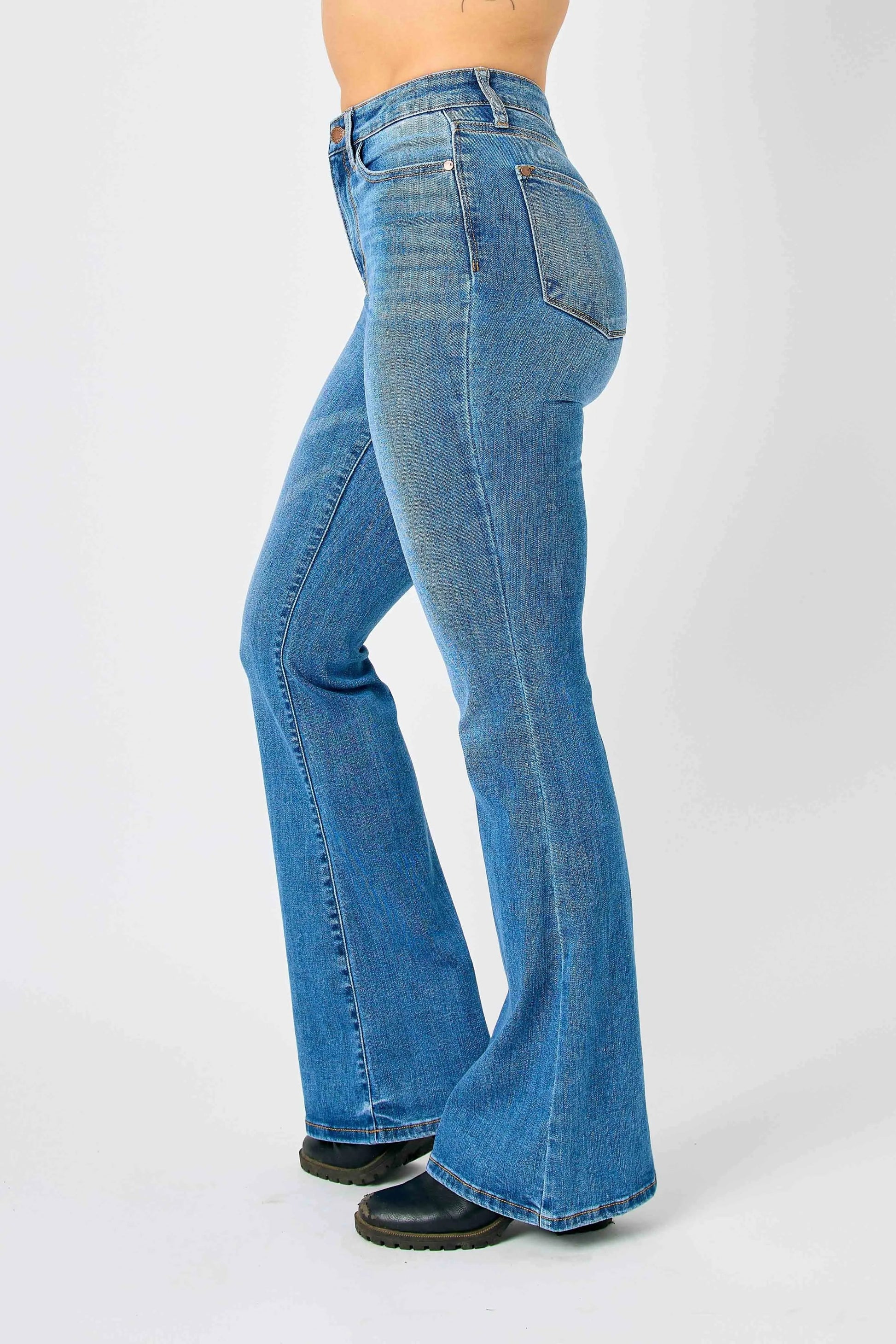 Judy Blue Full Size Hw Classic Flare Jeans Plus Size-3