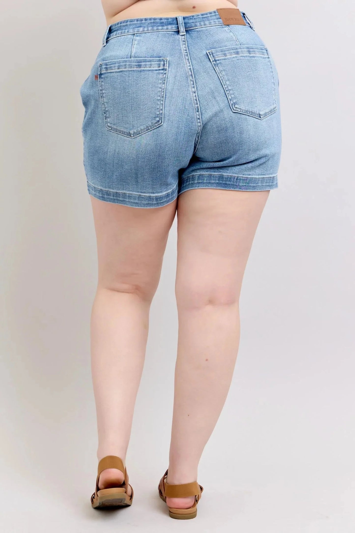 Judy Blue Plus Size High Rise Denim Shorts-2