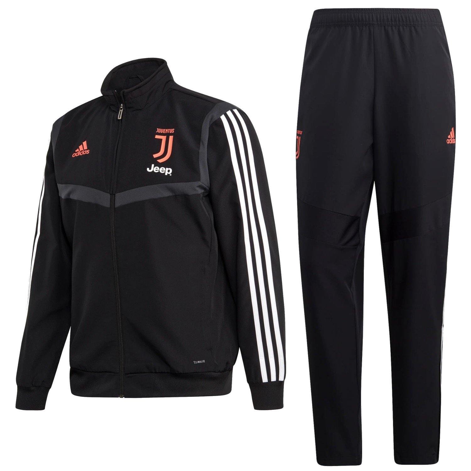 Juventus black training presentation Soccer tracksuit 2019/20 - Adidas-0