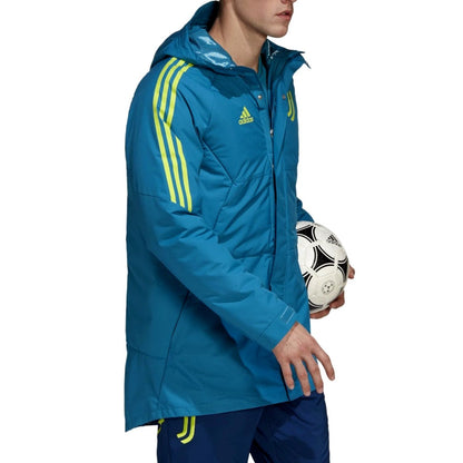 Juventus winter bench parka jacket 2022/23 water blue - Adidas-3