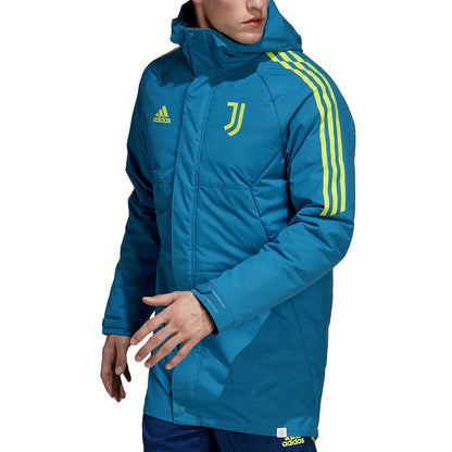 Juventus winter bench parka jacket 2022/23 water blue - Adidas-2