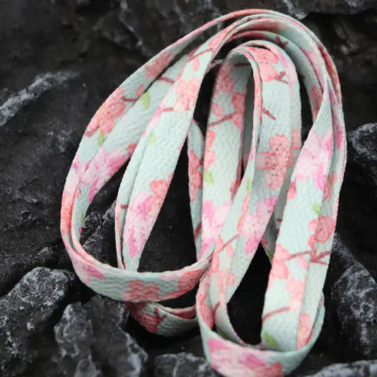 Cherry Blossom Pink Decorative Shoelaces for Women
