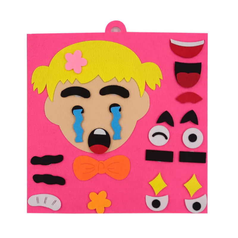 Children's Emoji Puzzle Felt Craft Kit for Kindergarten