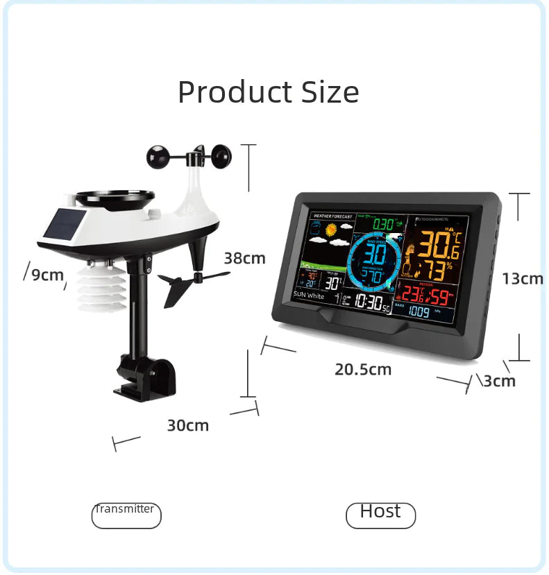 Wireless Weather Station with Wind Speed and Humidity