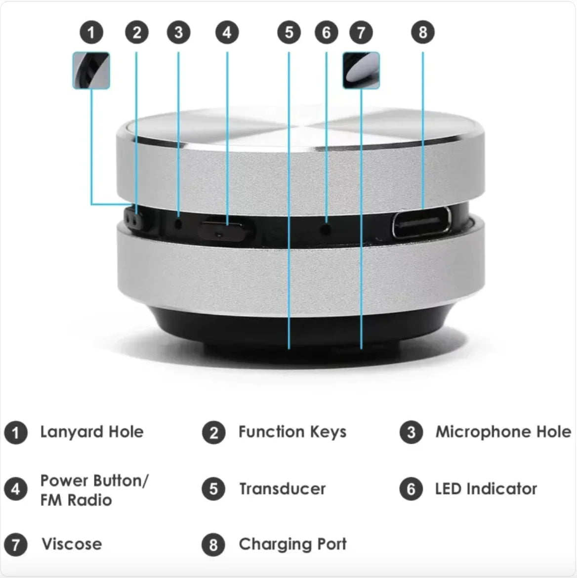 Bone Conduction Portable Bluetooth Speaker