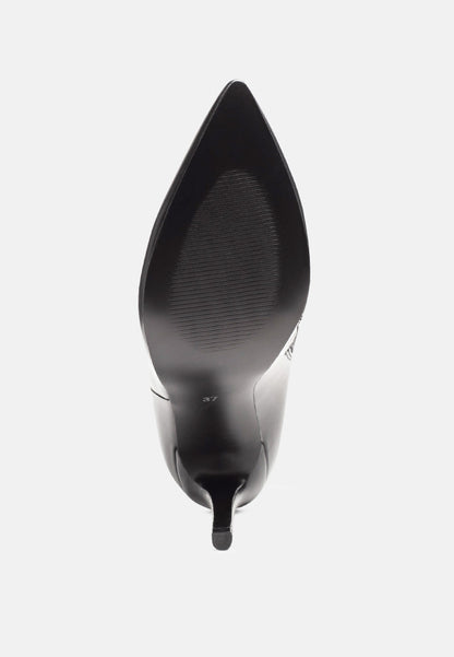 Kendra Faux Leather High Heel Stiletto Boots-2