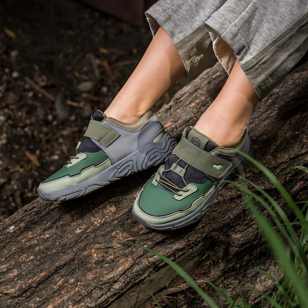 Kids Casual Breathable Lace Velcro Strap Shoes-4