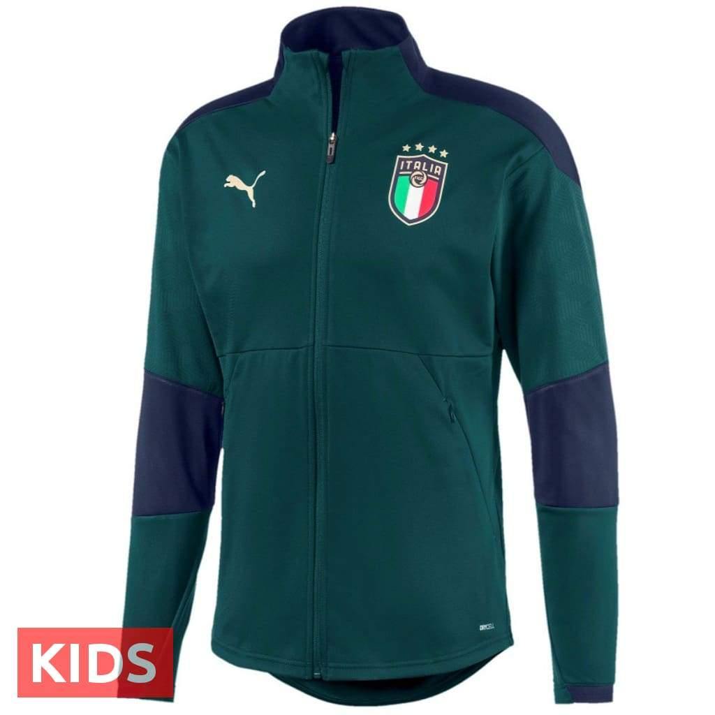 Kids - Italy national team green training Soccer tracksuit 2019 - Puma-1
