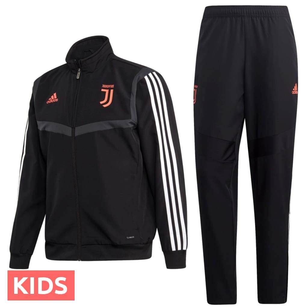 Kids - Juventus black presentation Soccer tracksuit 2019/20 - Adidas-0