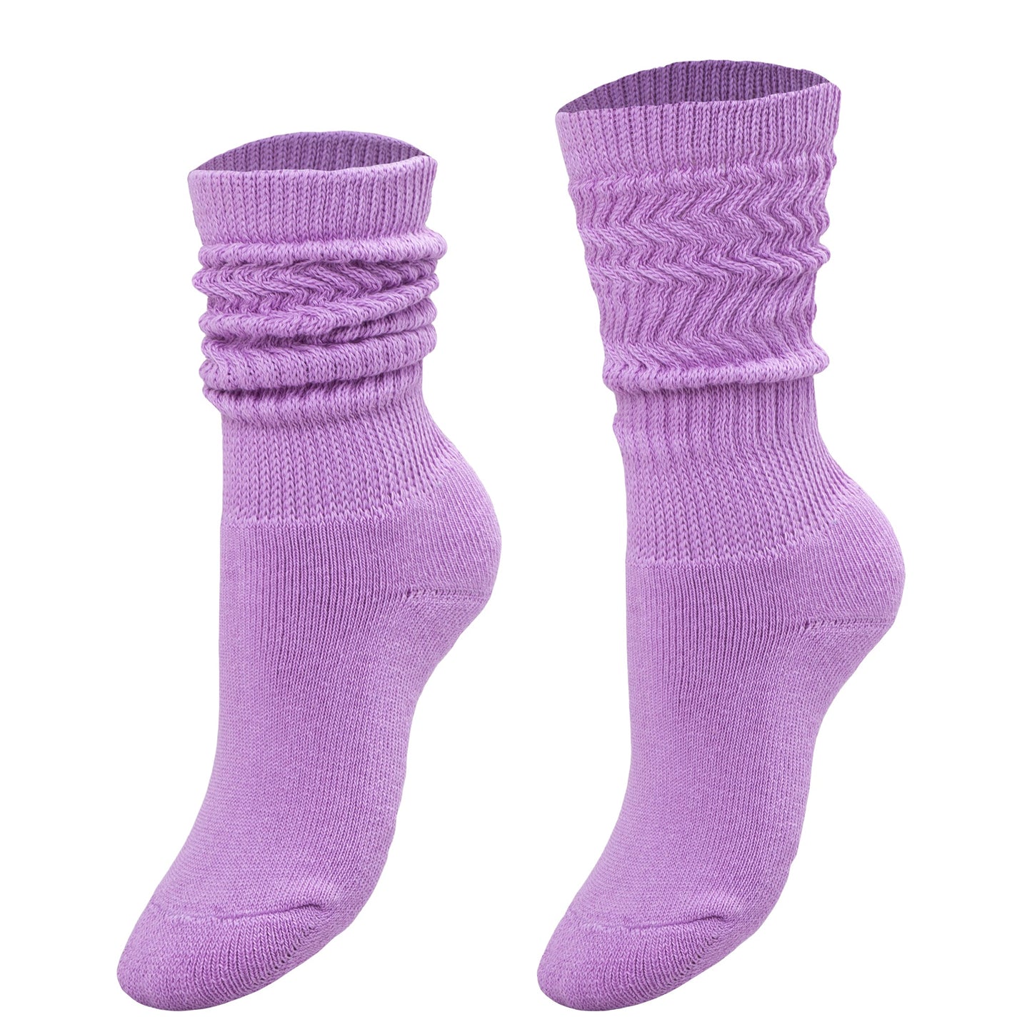 Kids Cotton Knee High Slouch Socks – 1 Pair – Ages 3-15 – Soft, Elastic & Breathable-1